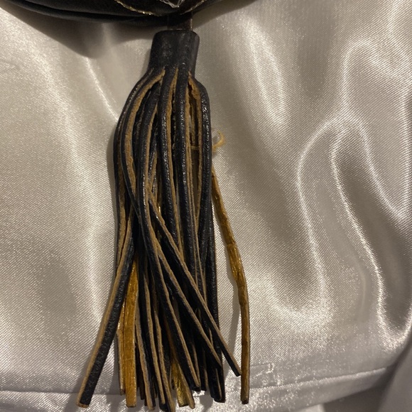 BRACCIALINI VINTAGE LEATHER CROSSOVER BAG WITH EMBEZZLEMENT - Picture 8 of 12